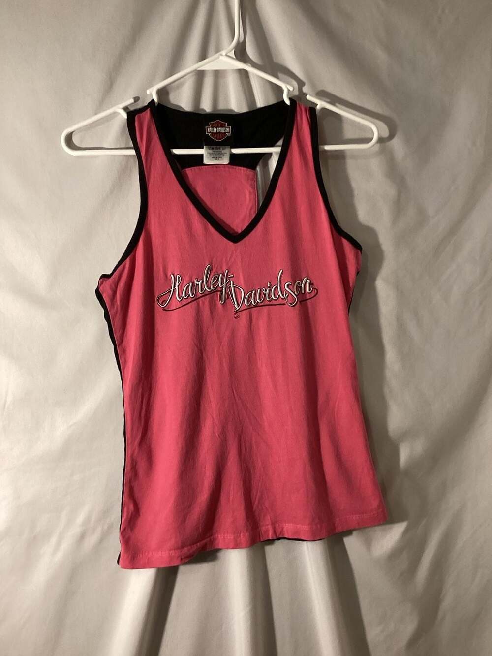 Harley-Davidson Tank Top Size S Pink Black Electric City Scranton PA